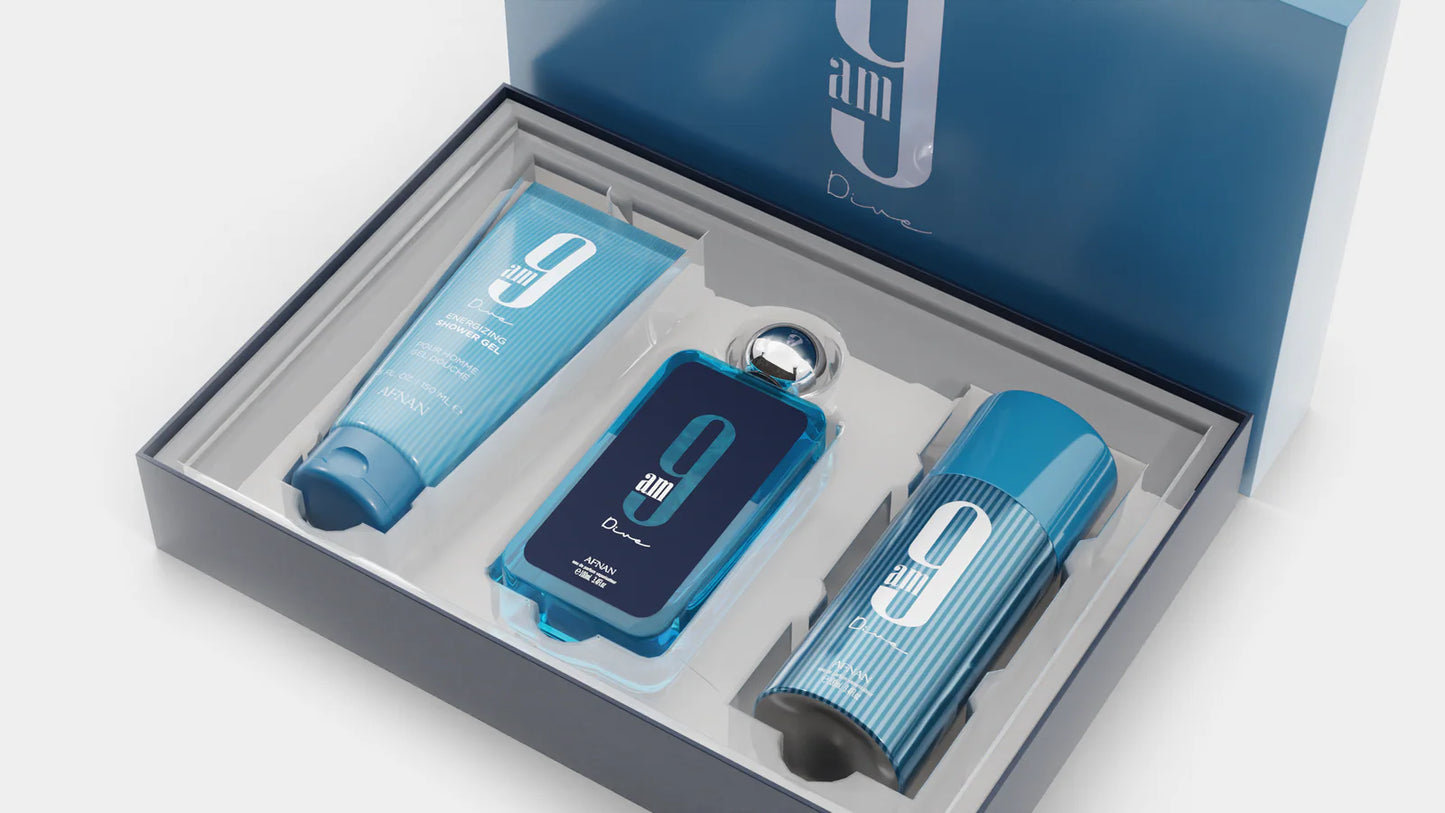 Afnan 9am Dive 3 Piece Gift Set