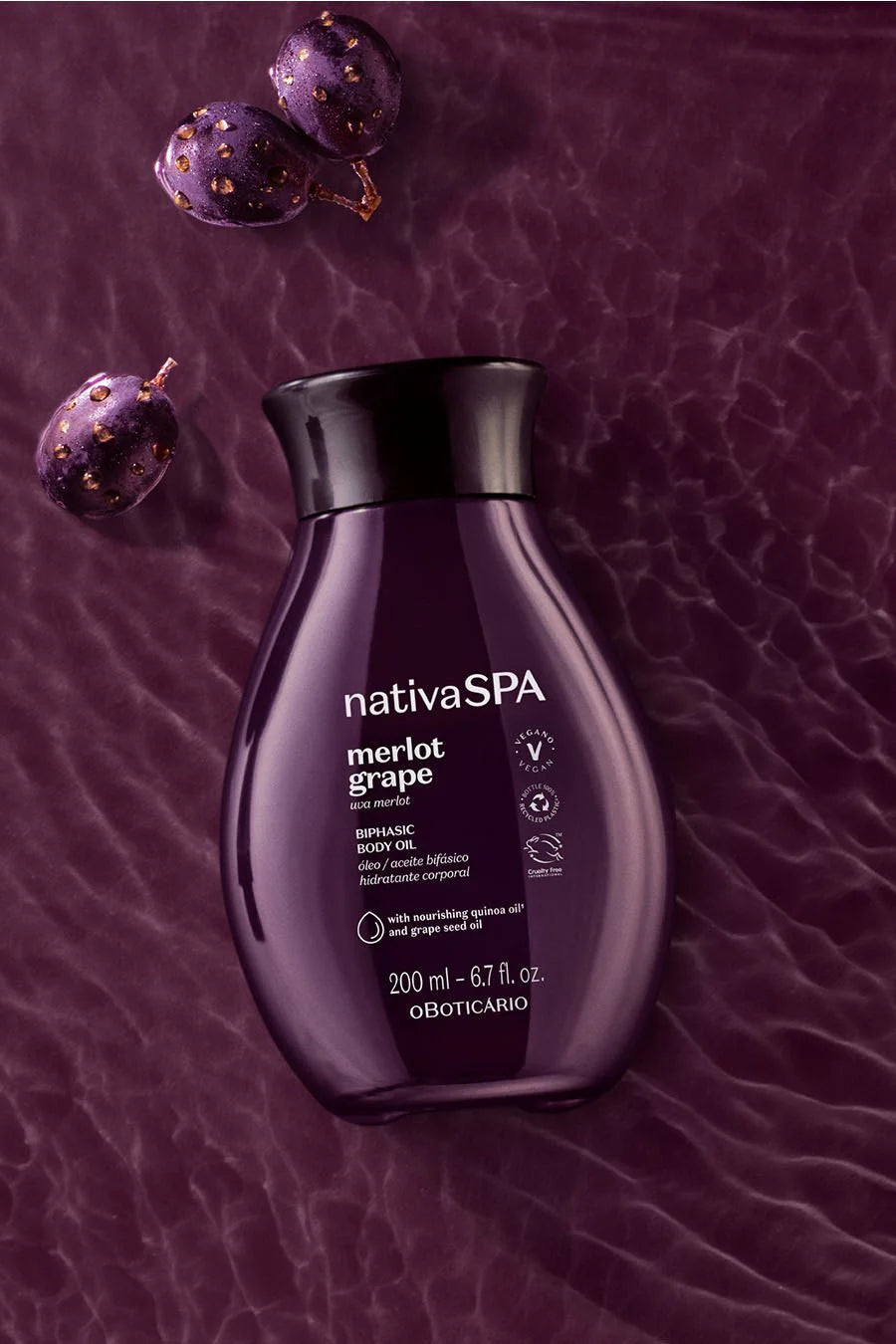 Nativa Spa Merlot Grape Biphasic Body Oil
