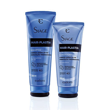 Eudora Siage Hair Plastia - Kit Shampoo 250Ml &amp; Condicionador 200Ml