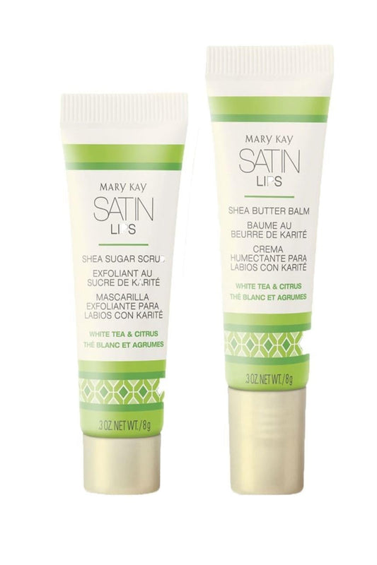 Set MaryKay Satin Lips: exfoliante de azúcar de karité y bálsamo de manteca de karité