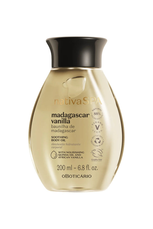 Aceite corporal calmante de vainilla de Madagascar de Nativa Spa