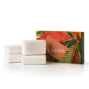 Natura Ekos Castanha - Jabón Cremoso Puro Vegetal en Barra (4 x 100Gr)