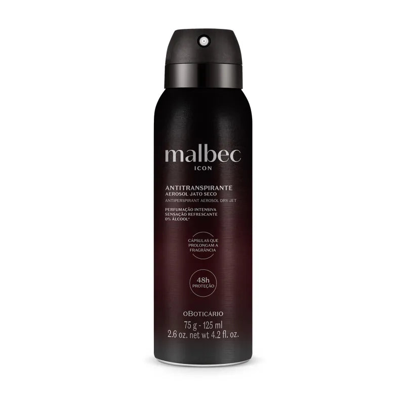 Oboticario Malbec Desodorante Antitranspirante Aerosol 125Ml