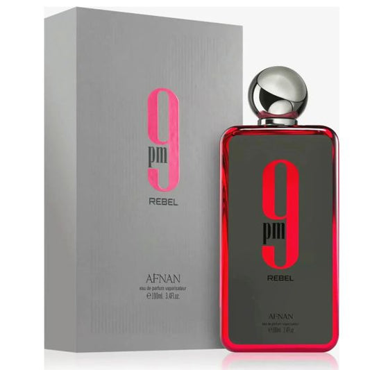 Afnan 9 PM Rebel para hombre EDP 3.4 oz